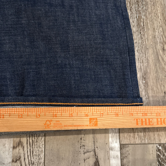 Red Tornado Loose Fit Selvage Denim Mens Jeans 38x30 Straight Leg Button Fly - Picture 10 of 12